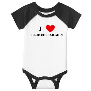 I Love Blue Collar Infant Baby Jersey Bodysuit