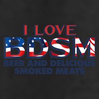 I Love BDSM Beers And Delicious Smoked Meats 4th Of July 7 Panel Mesh Trucker Snapback Hat