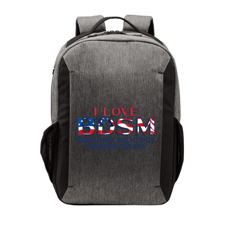 I Love BDSM Beers And Delicious Smoked Meats 4th Of July Vector Backpack