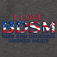 I Love BDSM Beers And Delicious Smoked Meats 4th Of July Vector Backpack