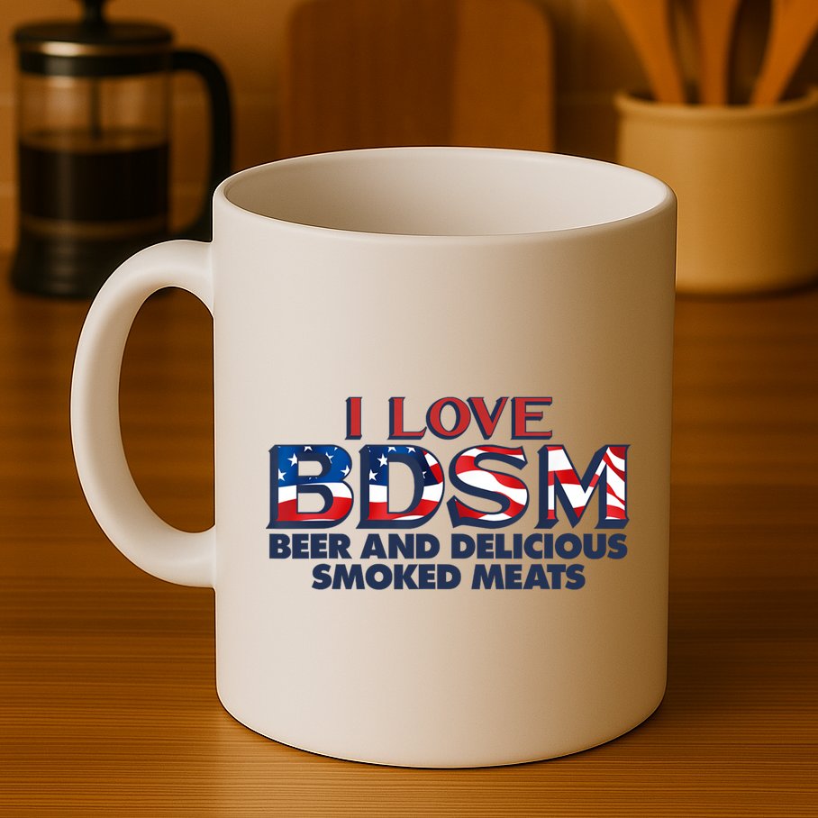 I Love BDSM Beers And Delicious Smoked Meats 4th Of July Mug