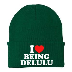 I Love Being Delulu Knit Cap Winter Beanie