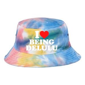 I Love Being Delulu Tie Dye Newport Bucket Hat