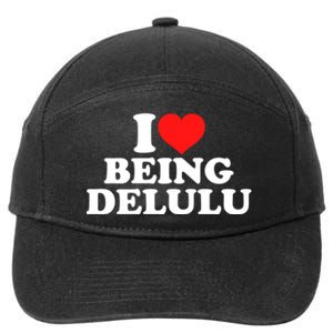 I Love Being Delulu 7-Panel Snapback Hat