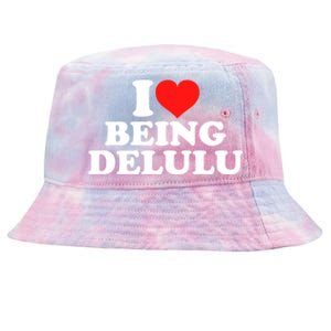 I Love Being Delulu Tie-Dyed Bucket Hat