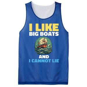 I Like Big Boats And I Cannot Lie Cool Gift Mesh Reversible Basketball Jersey Tank