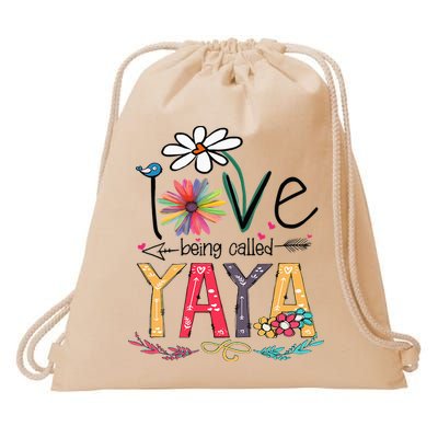 I Love Being Called Yaya Sunflower Mother's Day Drawstring Bag