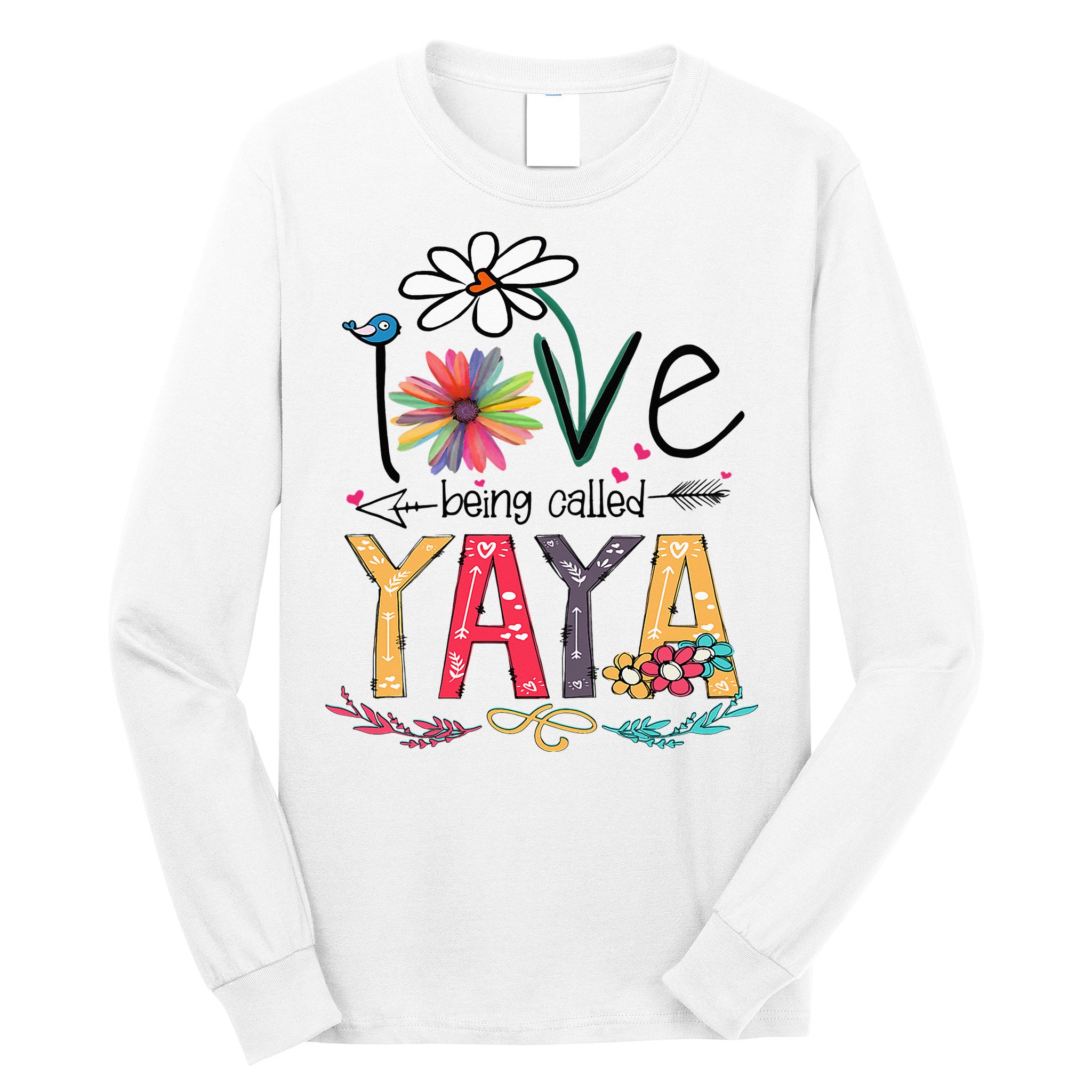 I Love Being Called Yaya Sunflower Mother's Day Long Sleeve Shirt