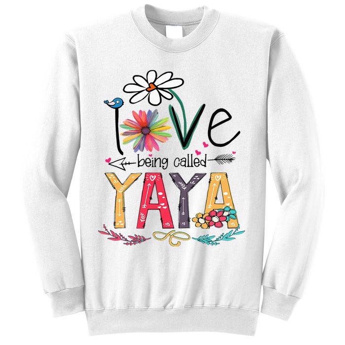 I Love Being Called Yaya Sunflower Mother's Day Sweatshirt