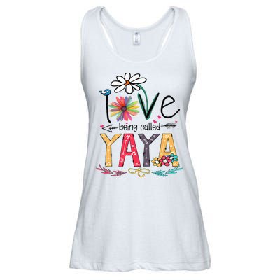 I Love Being Called Yaya Sunflower Mother's Day Ladies Essential Flowy Tank