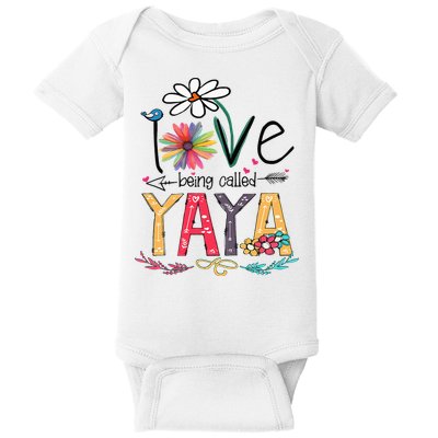 I Love Being Called Yaya Sunflower Mother's Day Baby Bodysuit