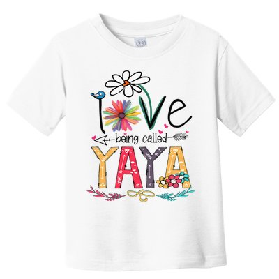 I Love Being Called Yaya Sunflower Mother's Day Toddler T-Shirt