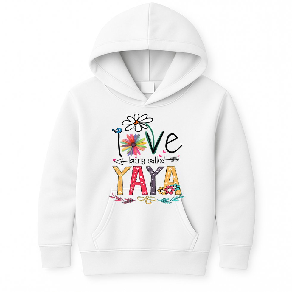 I Love Being Called Yaya Sunflower Mother's Day Kids Hoodie