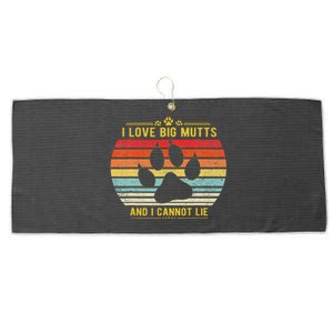 I love Big Mutts and I Cannot Lie life goals puppy funny dog Large Microfiber Waffle Golf Towel