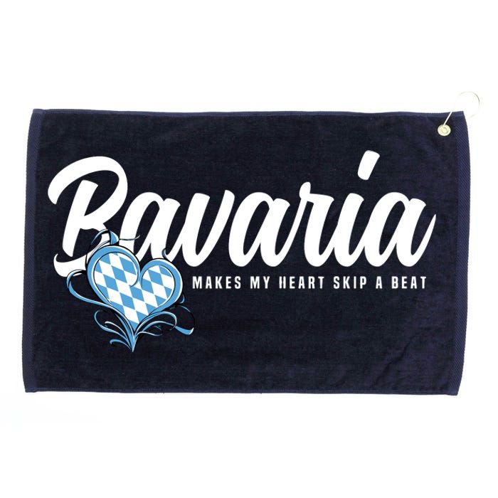 I Love Bavarian Souvenirs Makes My Heart Skip A Beat Bavaria Grommeted Golf Towel