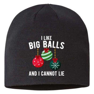 I Like Big Balls And I Cannot Lie Funny Christmas Sustainable Beanie