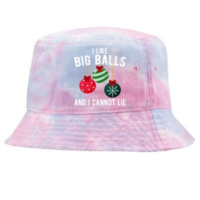 I Like Big Balls And I Cannot Lie Funny Christmas Tie-Dyed Bucket Hat