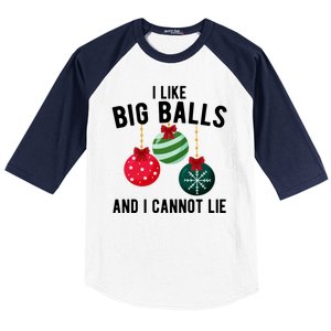 I Like Big Balls And I Cannot Lie Funny Christmas Baseball Sleeve Shirt