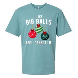 I Like Big Balls And I Cannot Lie Funny Christmas Sueded Cloud Jersey T-Shirt