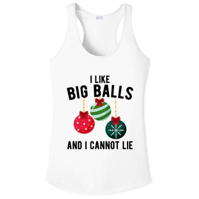 I Like Big Balls And I Cannot Lie Funny Christmas Ladies PosiCharge Competitor Racerback Tank