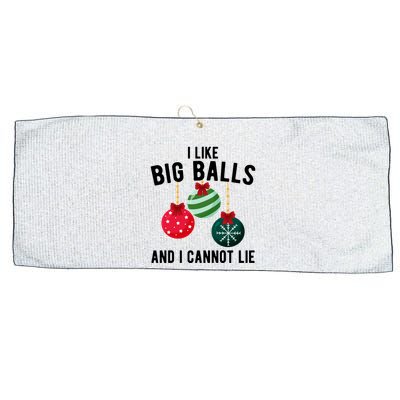 I Like Big Balls And I Cannot Lie Funny Christmas Large Microfiber Waffle Golf Towel