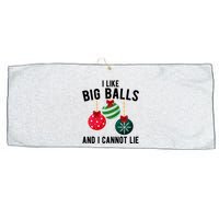 I Like Big Balls And I Cannot Lie Funny Christmas Large Microfiber Waffle Golf Towel