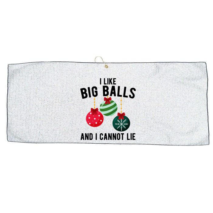 I Like Big Balls And I Cannot Lie Funny Christmas Large Microfiber Waffle Golf Towel