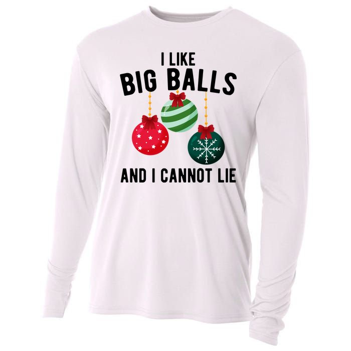 I Like Big Balls And I Cannot Lie Funny Christmas Cooling Performance Long Sleeve Crew