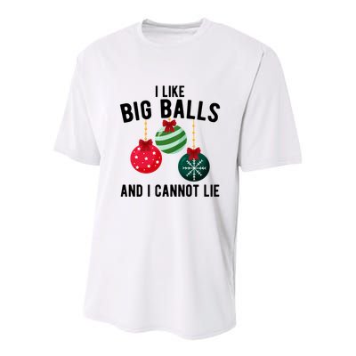 I Like Big Balls And I Cannot Lie Funny Christmas Youth Performance Sprint T-Shirt