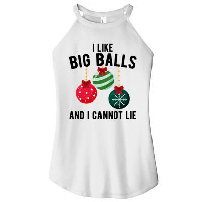 I Like Big Balls And I Cannot Lie Funny Christmas Women's Perfect Tri Rocker Tank