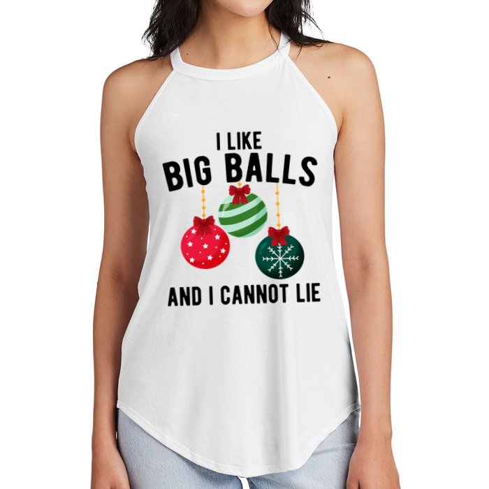 I Like Big Balls And I Cannot Lie Funny Christmas Women's Perfect Tri Rocker Tank