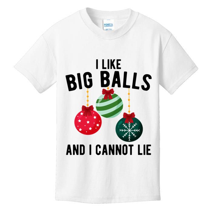 I Like Big Balls And I Cannot Lie Funny Christmas Kids T-Shirt