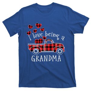 I Love Being A Grandma Red Truck With Heart Valentine's Day Gift T-Shirt