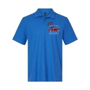 I Love Being A Grandma Red Truck With Heart Valentine's Day Gift Softstyle Adult Sport Polo