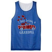 I Love Being A Grandma Red Truck With Heart Valentine's Day Gift Mesh Reversible Basketball Jersey Tank