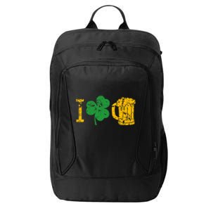 I Love Beer Four Leaf Clover St Patricks Day City Backpack