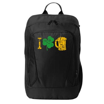 I Love Beer Four Leaf Clover St Patricks Day City Backpack