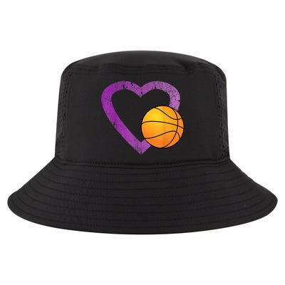 I Love Basketball Heart Cool Comfort Performance Bucket Hat