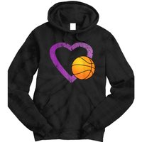 I Love Basketball Heart Tie Dye Hoodie