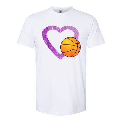 I Love Basketball Heart Softstyle CVC T-Shirt