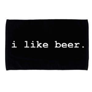 I Like Beer Minimalist Funny Drinking Microfiber Hand Towel