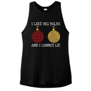 I Like Big Bulbs And I Can Not Lie Funny Breasts Christmas Gift Ladies PosiCharge Tri-Blend Wicking Tank