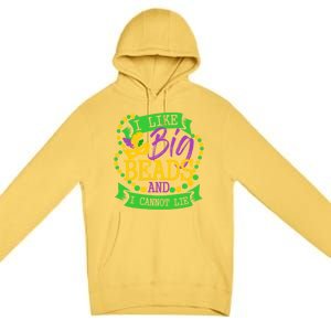 I Like Big Beads And I Cannot Lie Mardi Gras Party Gift Premium Pullover Hoodie