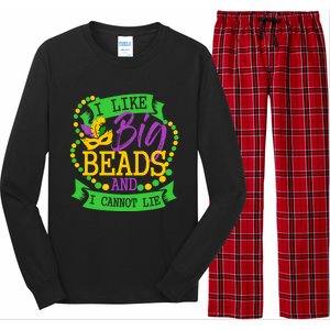 I Like Big Beads And I Cannot Lie Mardi Gras Party Gift Long Sleeve Pajama Set