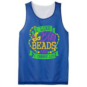 I Like Big Beads And I Cannot Lie Mardi Gras Party Gift Mesh Reversible Basketball Jersey Tank