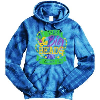 I Like Big Beads And I Cannot Lie Mardi Gras Party Gift Tie Dye Hoodie