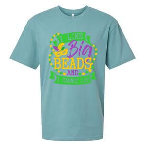 I Like Big Beads And I Cannot Lie Mardi Gras Party Gift Sueded Cloud Jersey T-Shirt