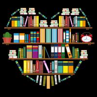 I Love Books Gift Heart Shaped Books Gift Flat Bill Trucker Hat