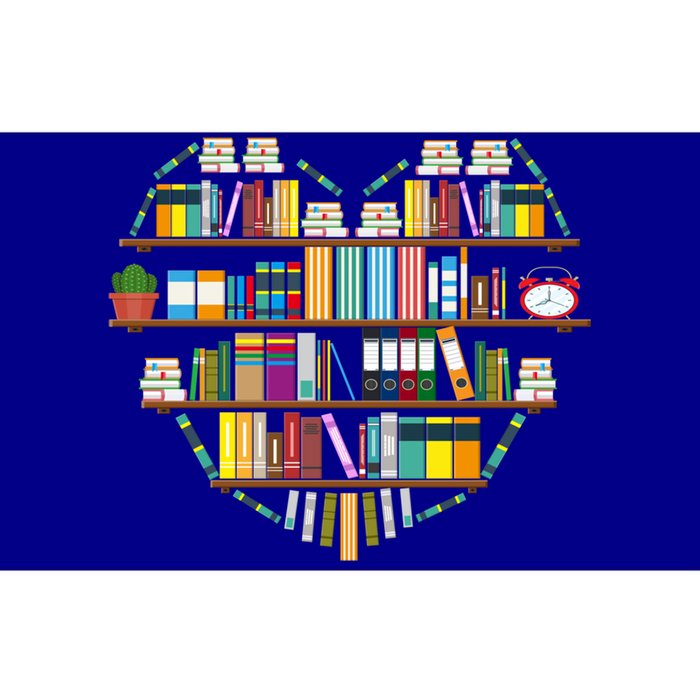 I Love Books Gift Heart Shaped Books Gift Bumper Sticker