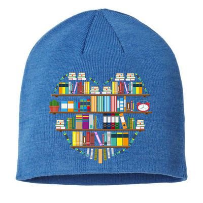 I Love Books Gift Heart Shaped Books Gift Sustainable Beanie
